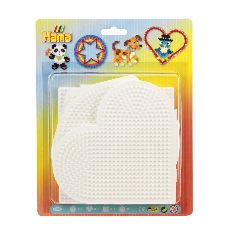 Hama Strijkkralen Grondborden 4 Stuks Wit | Kopen bij Flickmyhouse