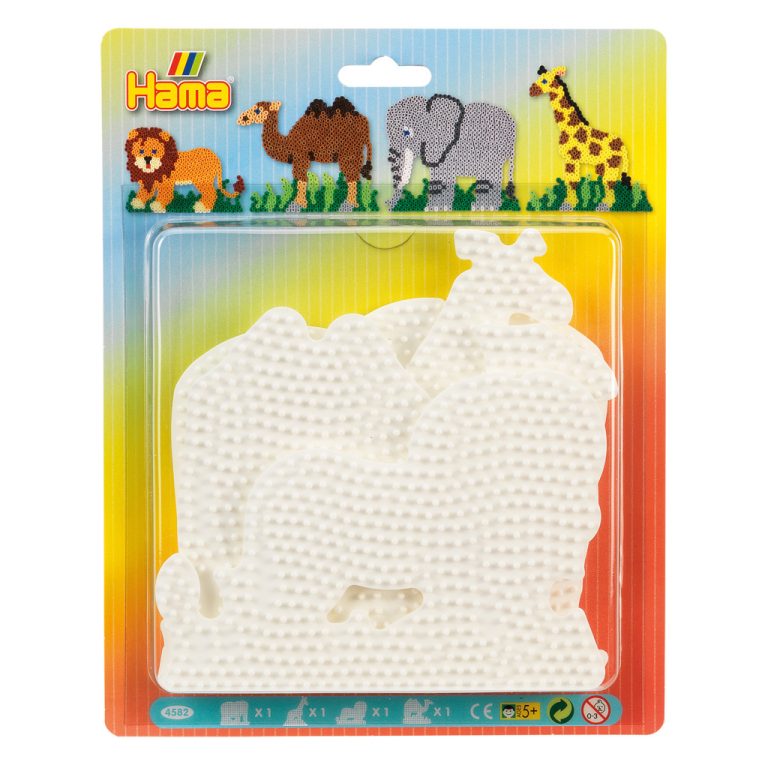 Hama Strijkkralen Grondborden Dieren 4 Stuks | Kopen bij Flickmyhouse