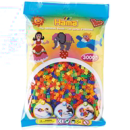 Hama Strijkkralen 3000 Stuks Neon | Kopen bij Flickmyhouse