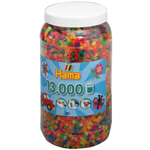 Hama Strijkkralen Ton Met 13000 Stuks Neon | Kopen bij Flickmyhouse