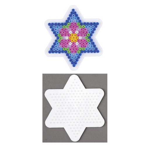 Hama Strijkkralen Grondplaat Ster Klein Wit | Kopen bij Flickmyhouse
