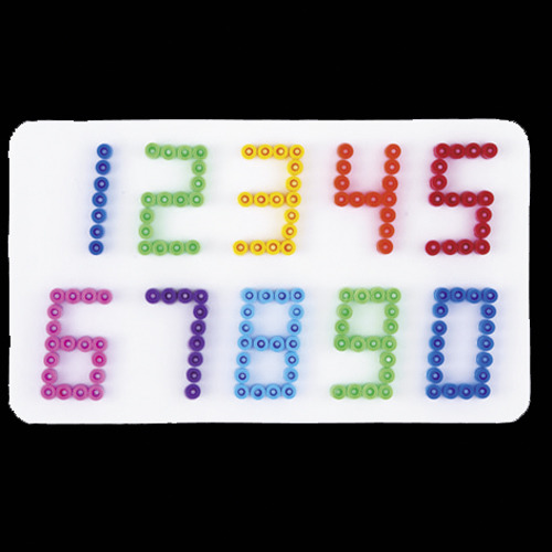 Hama Strijkkralen Grondplaat Nummers Wit | Kopen bij Flickmyhouse