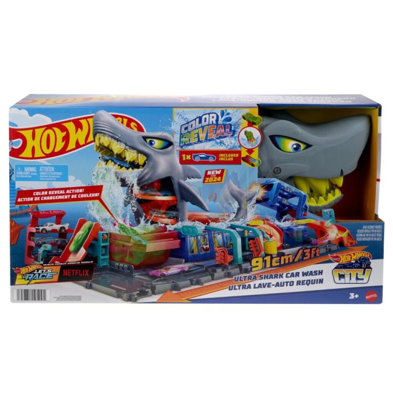 Hot Wheels City Ultra Shark Car Wash Speelset | Kopen bij Flickmyhouse