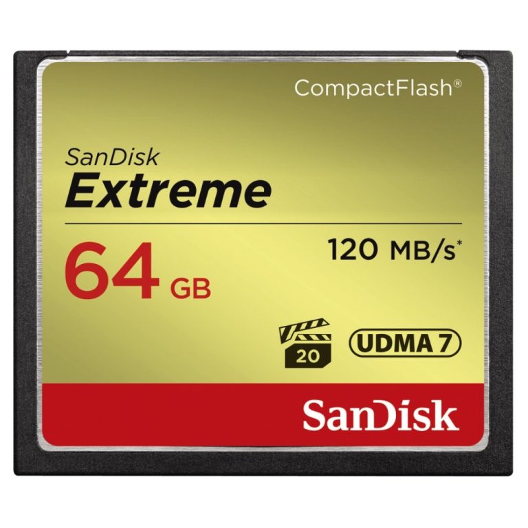 Sandisk CF Extreme 64GB 120MB/s Read 85MB/s Write | Kopen bij Flickmyhouse