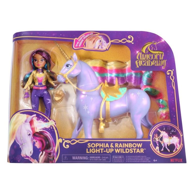 Unicorn Academy Sophia en Rainbow Wildstar + Licht | Kopen bij Flickmyhouse