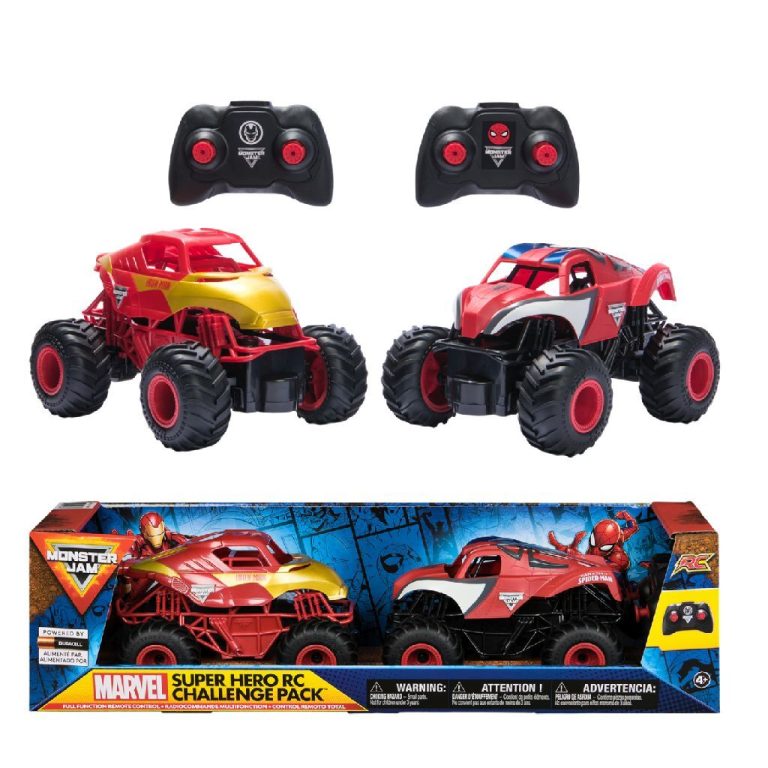Monster Jam RC Pack Spiderman & Iron Man 1:24 | Kopen bij Flickmyhouse