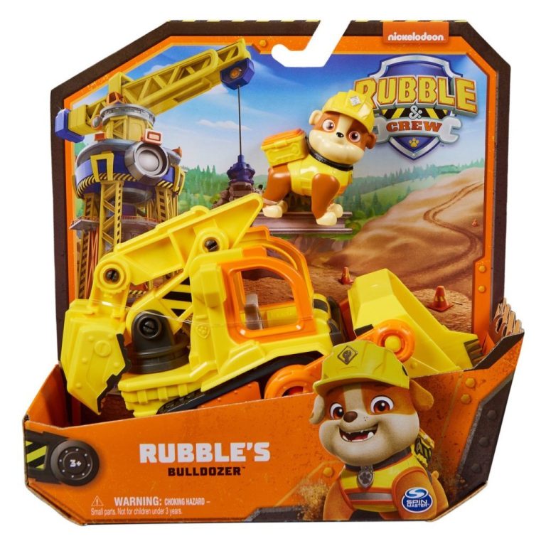 Paw Patrol Rubble & Crew Rubble&rsquo;s Bulldozer + Figuur | Kopen bij Flickmyhouse