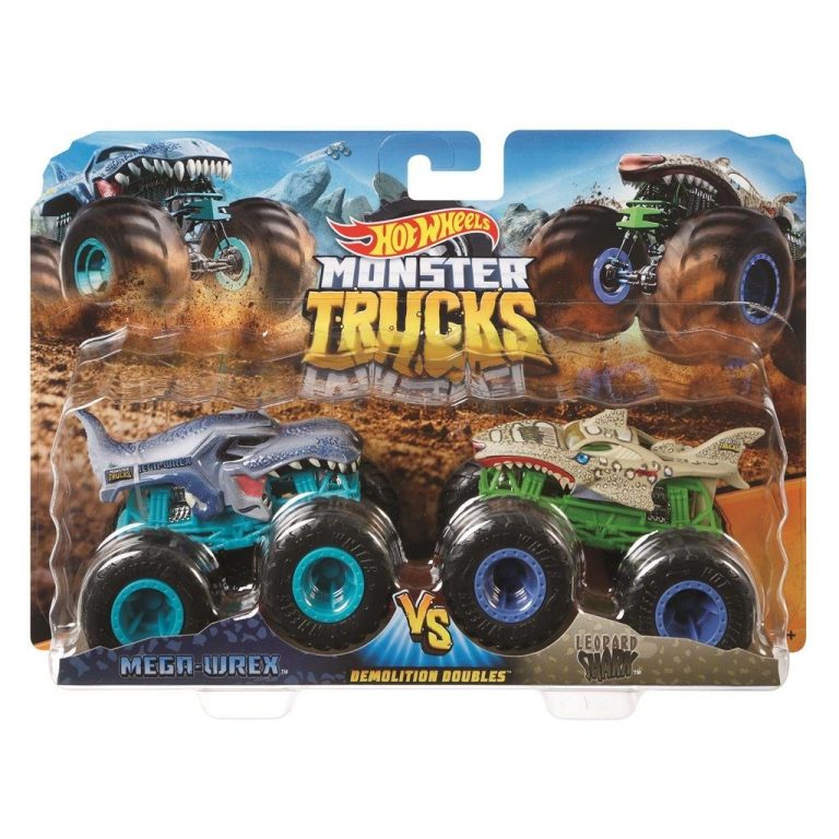 Mattel Hot Wheels Monster Trucks Mega Wrex en Leopard Shark Assorti | Kopen bij Flickmyhouse