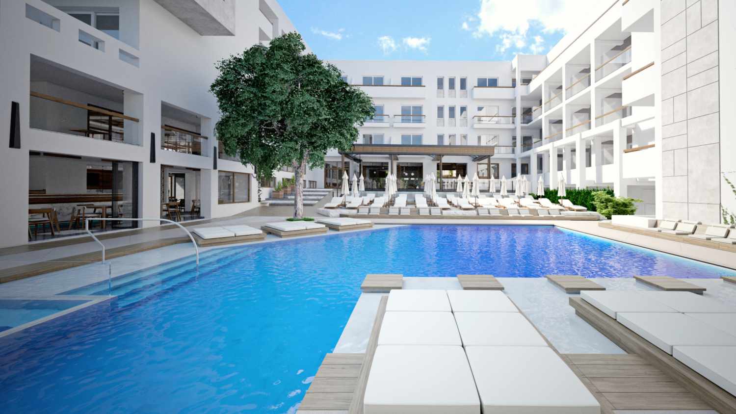 LiggingAtrium Ambiance Hotel ligt in het hart van de populaire badplaats Hersonissos