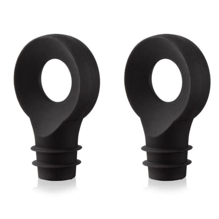 Vacuvin Bottle Stoppers 2 Stuks Zwart | Kopen bij Flickmyhouse