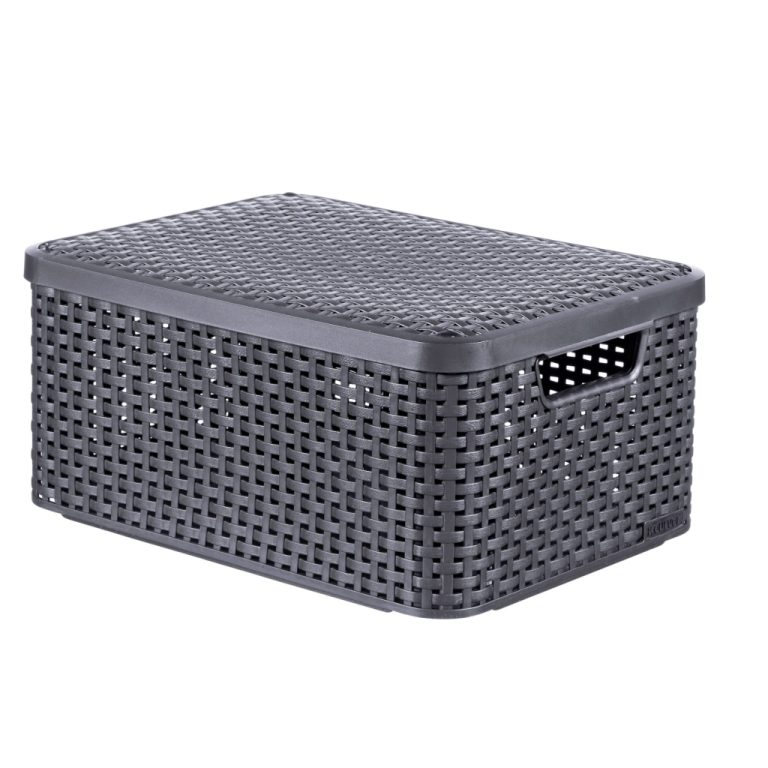 Curver Style Opbergmand met Deksel 18L Antraciet | Kopen bij Flickmyhouse