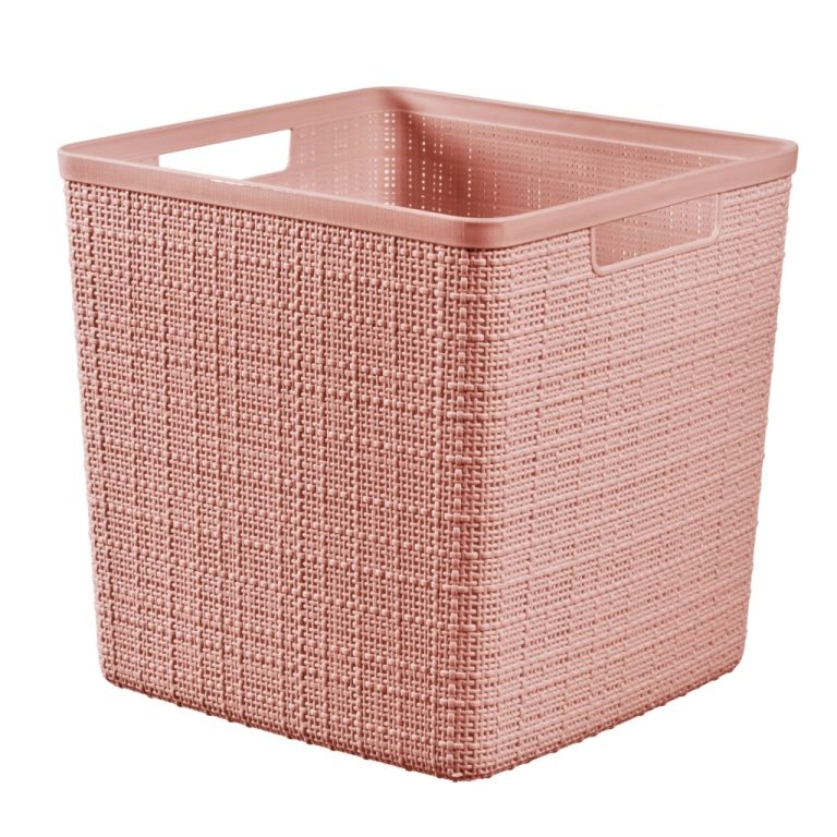 Curver Opbergmand Jute-Look 17L Roze | Kopen bij Flickmyhouse