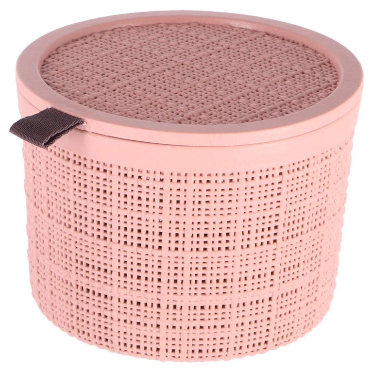 Curver Opbergmand Jute-Look Rond 2L Roze | Kopen bij Flickmyhouse