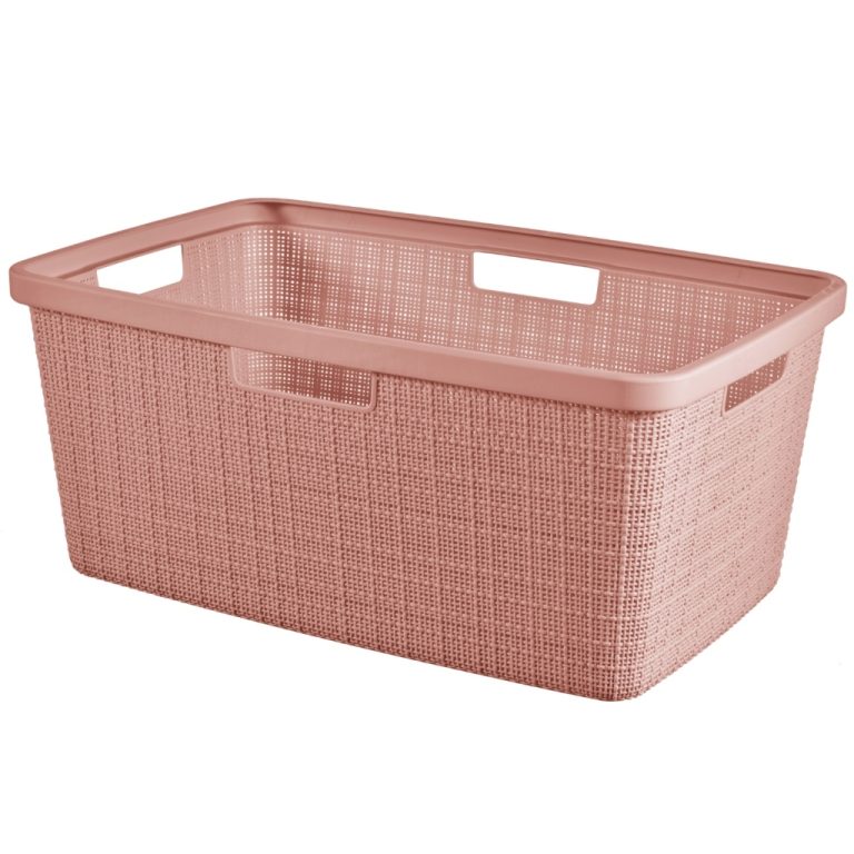 Curver Wasmand Jute-Look 46L Roze | Kopen bij Flickmyhouse