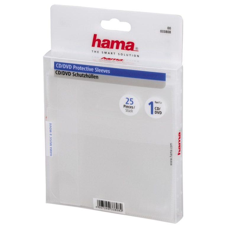 Hama CD/DVD Paper Sleeves 25-pack Transparant | Kopen bij Flickmyhouse