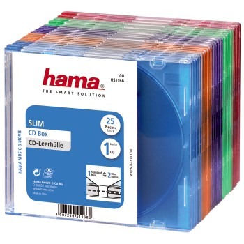 Hama CD Slim Box Gekleurd 25Pak | Kopen bij Flickmyhouse