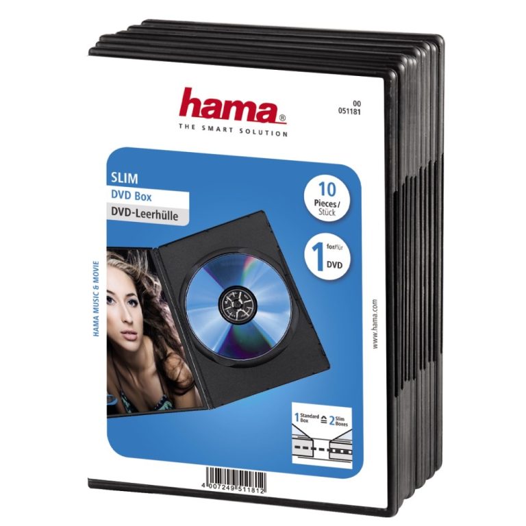 Hama DVD Slim Box 10-pack Zwart | Kopen bij Flickmyhouse