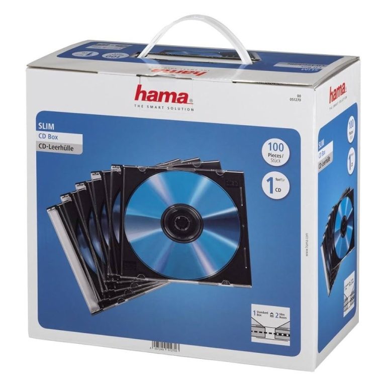 Hama CD Slim Box 100 Stuks Zwart/Transpant | Kopen bij Flickmyhouse