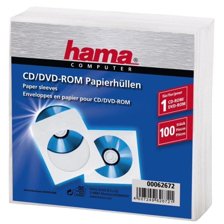 Hama Cd/dvd Protection Sleeves Papier Wit 100 Stuks | Kopen bij Flickmyhouse