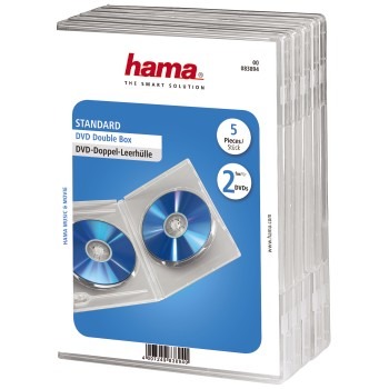Hama Dubbele DVD Box Transparant 5stuks | Kopen bij Flickmyhouse