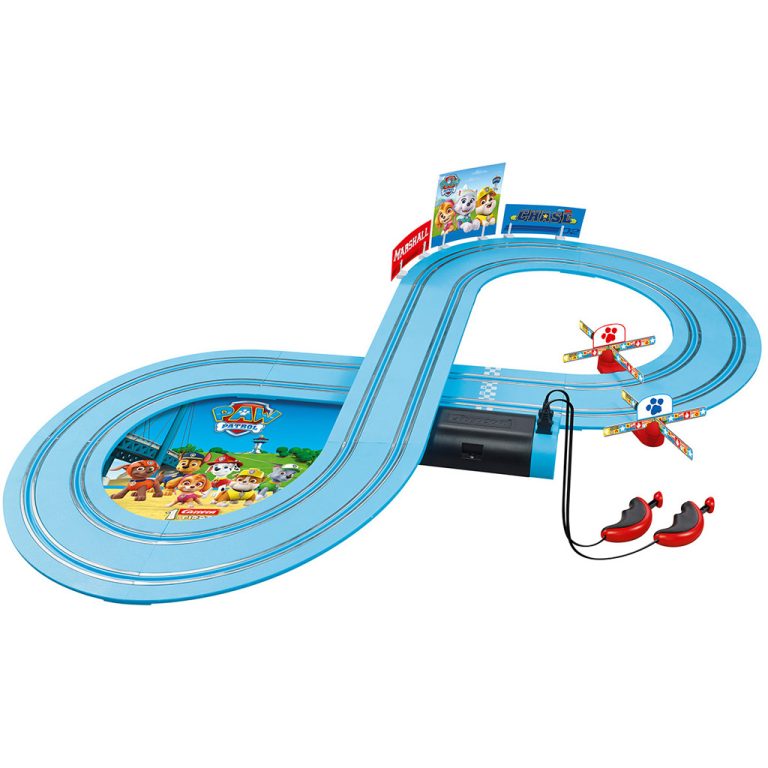 Carrera First Paw Patrol Racebaan + 2 Auto's en 2 Controllers 240 cm | Kopen bij Flickmyhouse