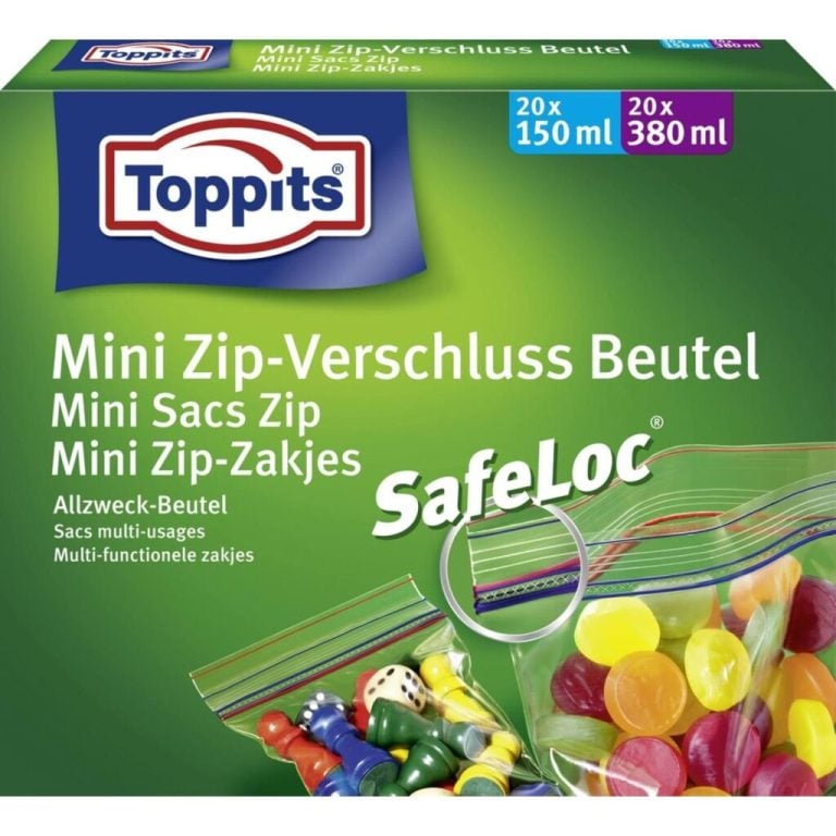 Toppits Safeloc Mini Zip-Zakjes 150 ml + 380 ml 40 Stuks | Kopen bij Flickmyhouse