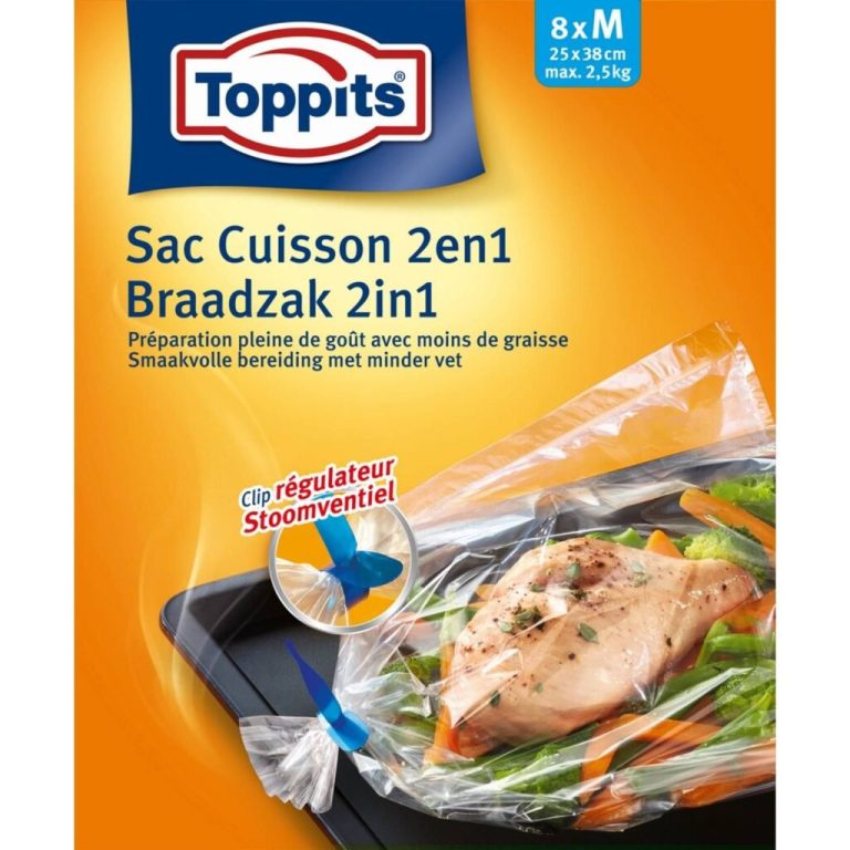 Toppits 2in1 Braad- en Stoomzakken M 8 Stuks | Kopen bij Flickmyhouse
