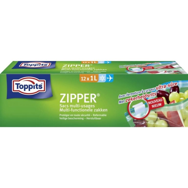 Toppits Zipper Multi-Functionele Zakken 1L 12 Stuks | Kopen bij Flickmyhouse