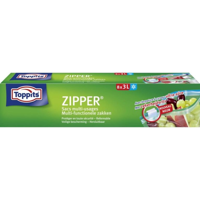 Toppits Zipper Multifunctionele Zakken 3L 8 Stuks | Kopen bij Flickmyhouse