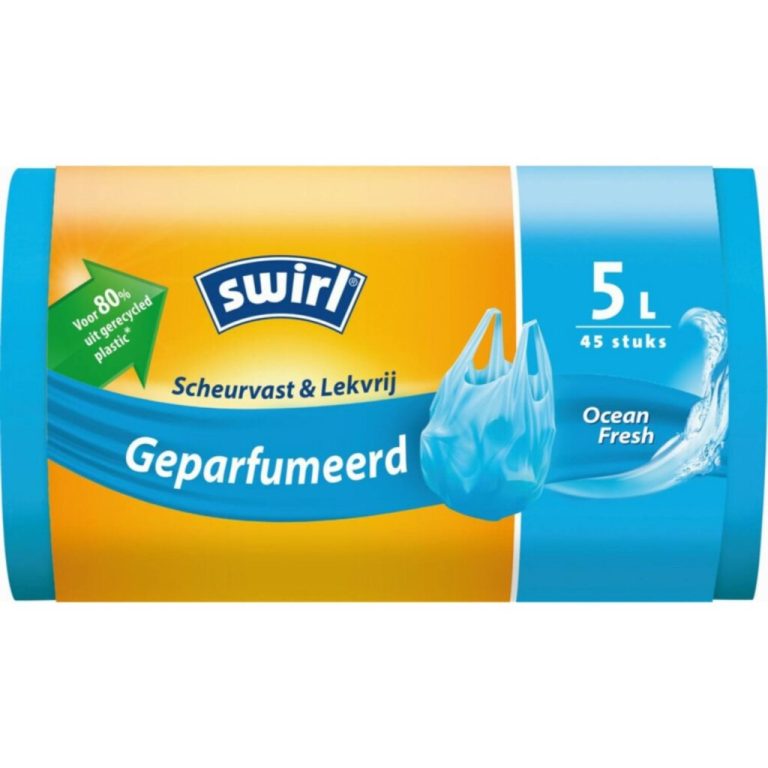Swirl Pedaalemmerzak Geparfumeerd Ocean Fresh 5L 45 Stuks | Kopen bij Flickmyhouse
