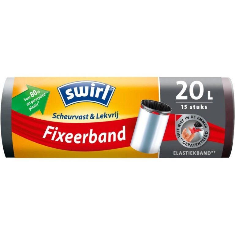 Swirl Pedaalemmerzak met Fixeerband 20L 15 Stuks | Kopen bij Flickmyhouse
