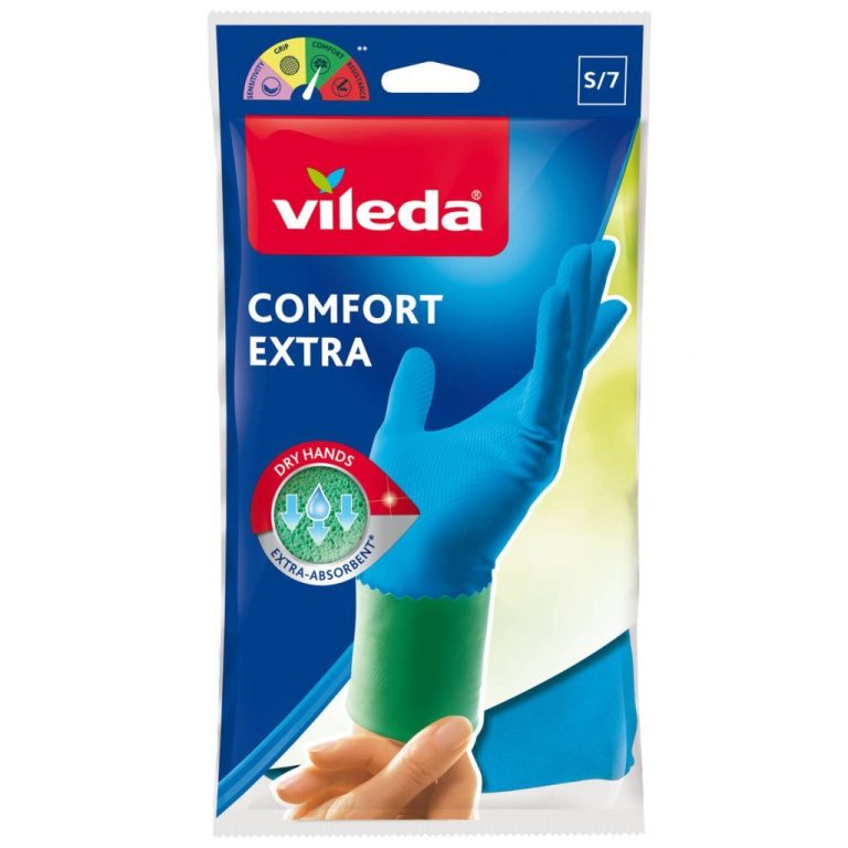 Vileda Handschoenen Comfort Extra Werkhandschoenen S Latex/Blauw | Kopen bij Flickmyhouse