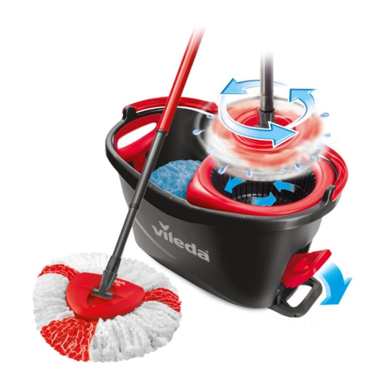 Vileda Easy Wring and Clean Turbo Mopset Rood/Zwart | Kopen bij Flickmyhouse