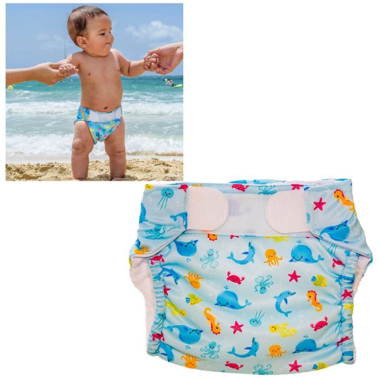Freds Swim Academy Wasbare Zwemluier Zeedieren Maat 2 9-16 kg Blauw | Kopen bij Flickmyhouse