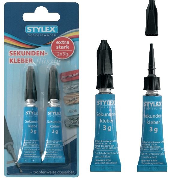 Stylex Secondenlijm 3 ml 2 Stuks | Kopen bij Flickmyhouse