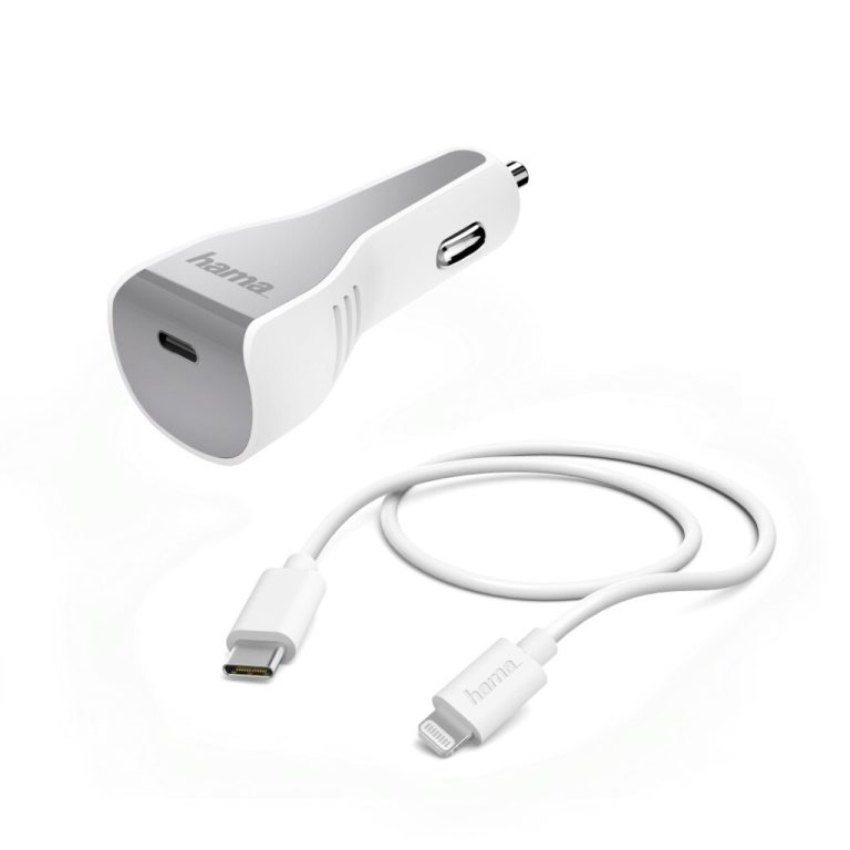 Hama Auto-oplaadset Lightning Power Delivery (PD) 30W Wit | Kopen bij Flickmyhouse