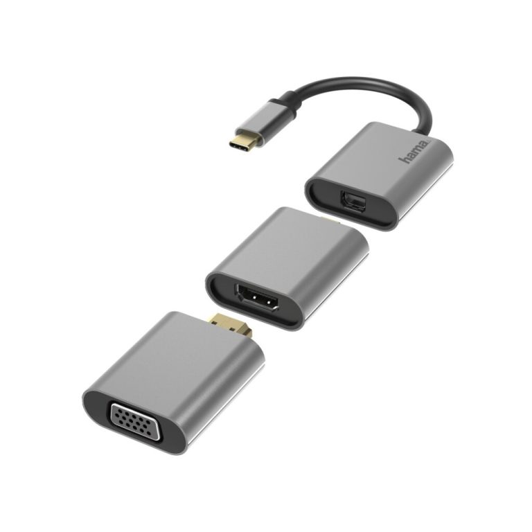 Hama Video-adapter-set 6in1 USB-C Mini-DisplayPort HDMI VGA Aluminium | Kopen bij Flickmyhouse