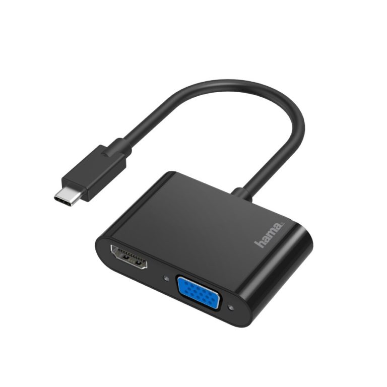 Hama Video-adapter 2in1 USB-C-stekker - VGA & HDMI&trade;-aansluiting Ultra-HD 4K | Kopen bij Flickmyhouse