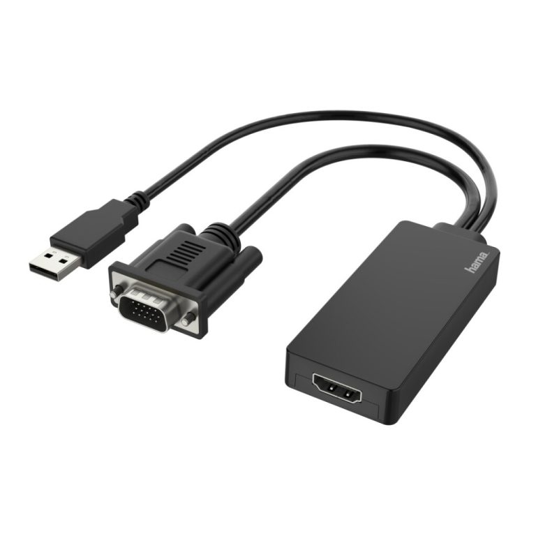 Hama Video-adapter VGA+USB-stekker - HDMI&trade;-aansluiting Full-HD 1080p | Kopen bij Flickmyhouse