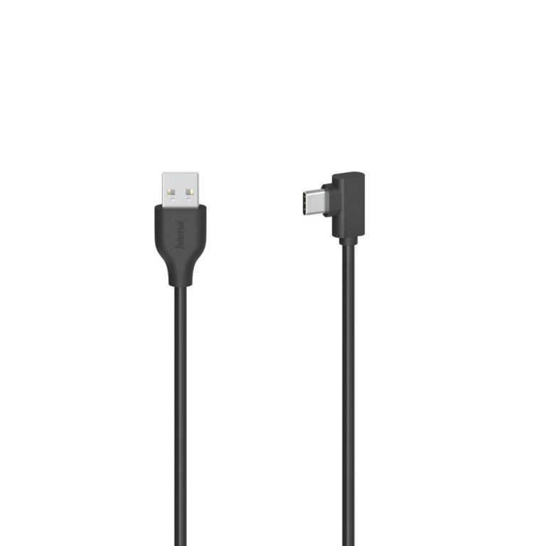 Hama USB-C-kabel USB-C-stekker - USB-A-stekker 90&deg; USB 2.0 480 Mbit/s 0