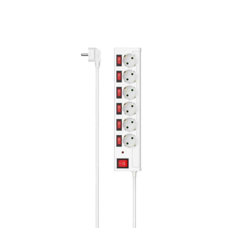 Hama Stekkerdoos 6-voudig Overspanningsbev. Ind. Schakelbaar 1