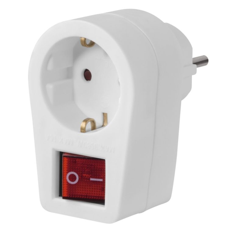 Hama Stopcontactadapter Geaard Stopcontact 2-polige Schakelaar Wit | Kopen bij Flickmyhouse