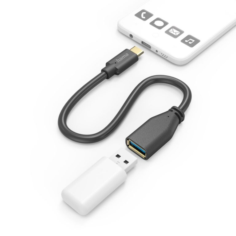 Hama USB-adapterkabel OTG USB-C-stekker - USB-A-aansluiting 15 Cm Zwart | Kopen bij Flickmyhouse
