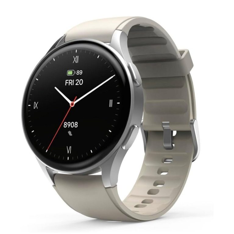 Hama Smartwatch 8900 GPS AMOLED 1.32 Zilver/Beige | Kopen bij Flickmyhouse