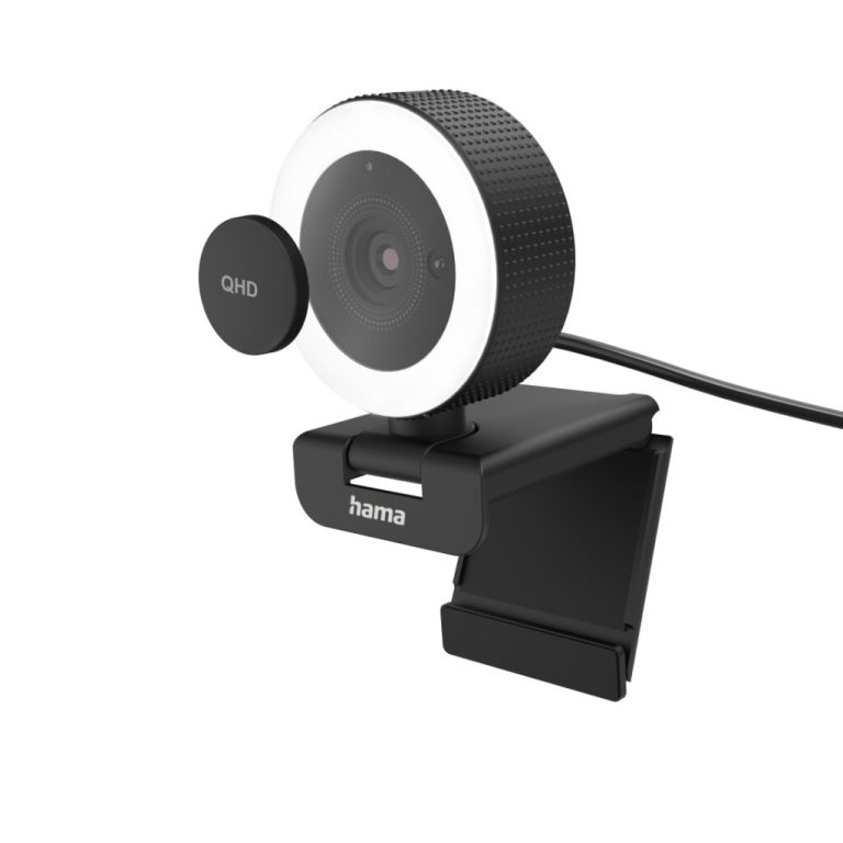 Hama C-850 Pro QHD Webcam + Ringlamp + Afstandsbediening Zwart | Kopen bij Flickmyhouse
