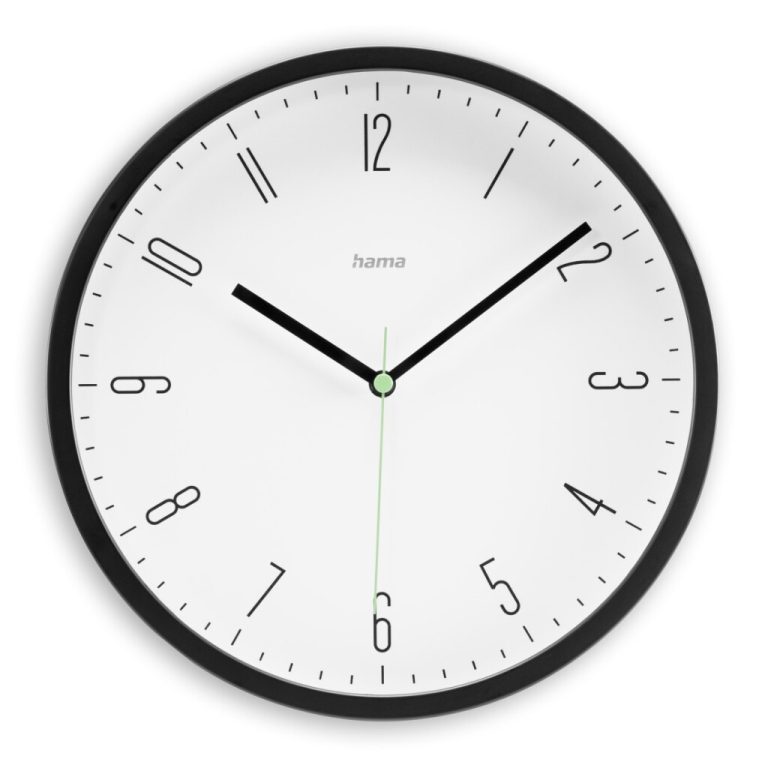 Hama Wandklok Capri 25 cm Zwart/Wit | Kopen bij Flickmyhouse