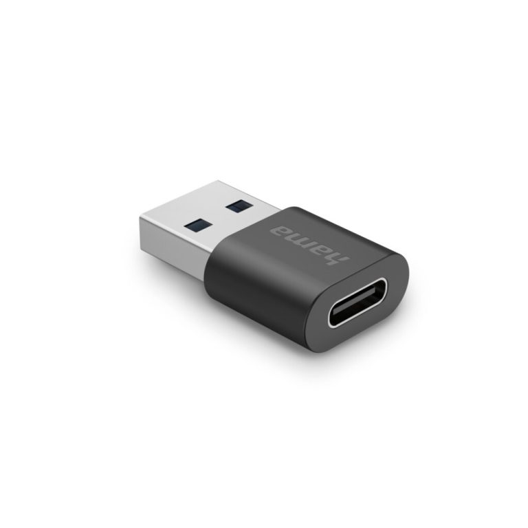 Hama USB-Adapter USB A Stekker - USB C Aansluiting USB 3.2 GEN2 10 Gbit/s Zwart | Kopen bij Flickmyhouse