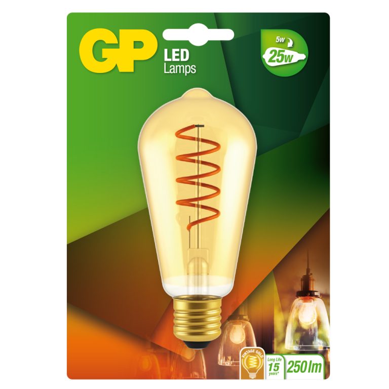 GP Lighting Gp Led Spiralflame St64 5w E27 | Kopen bij Flickmyhouse