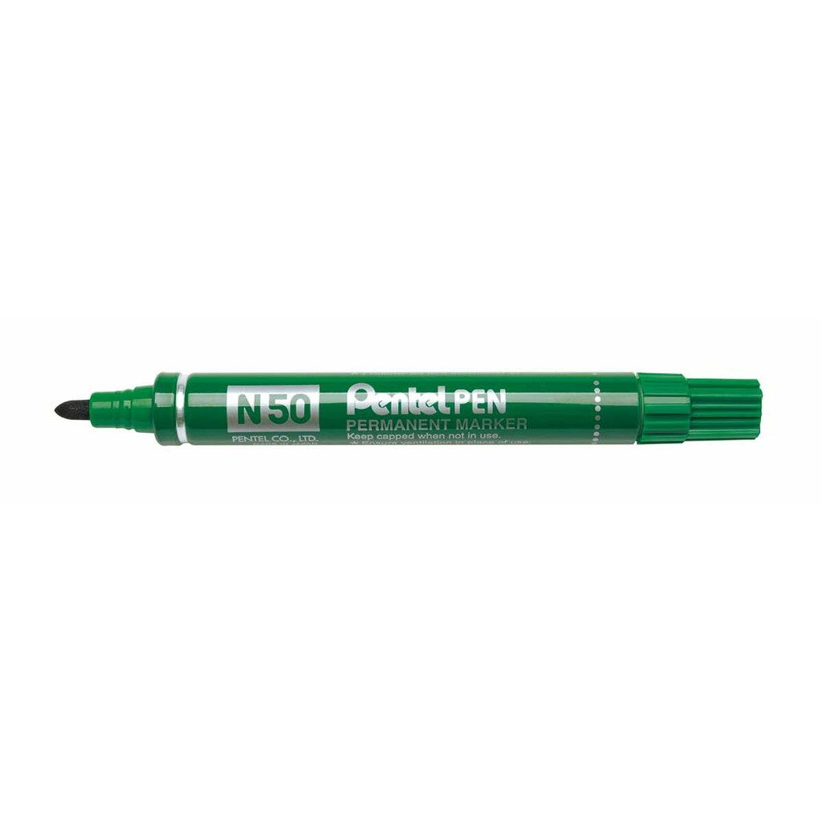 Permanente markeerstift Pentel N50-BE Groen 12 Onderdelen