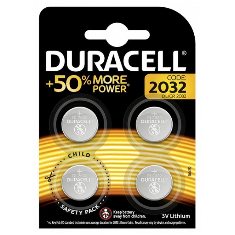 Duracell CR-2032 Lithium-Knoopcelbatterijen 3V 4 Stuks | Kopen bij Flickmyhouse